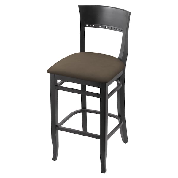 Holland Bar Stool Co 30" Bar Stool, Black Finish, Canter Earth Seat 316030Blk006 - main